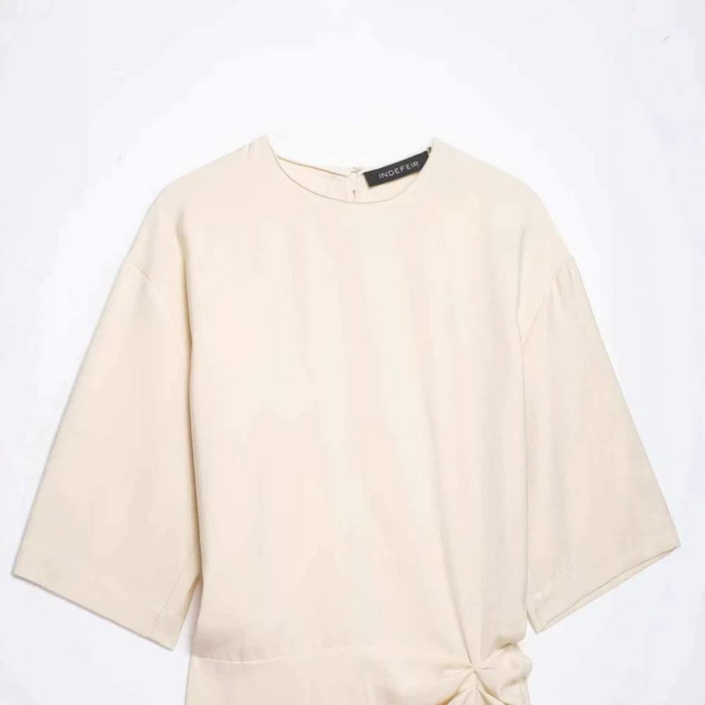 ZARA Summer Fashion Apricot Twist Ruffle Dress